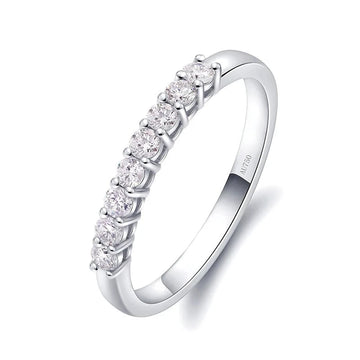 14k White Gold Round Diamond Ring