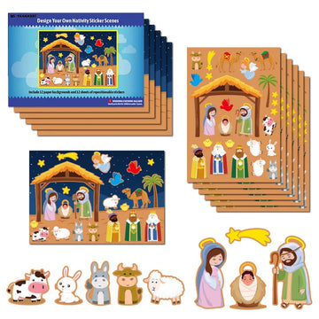 4-24 Sheets Nativity Stickers