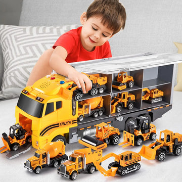 Big Construction Container Transporter Playset