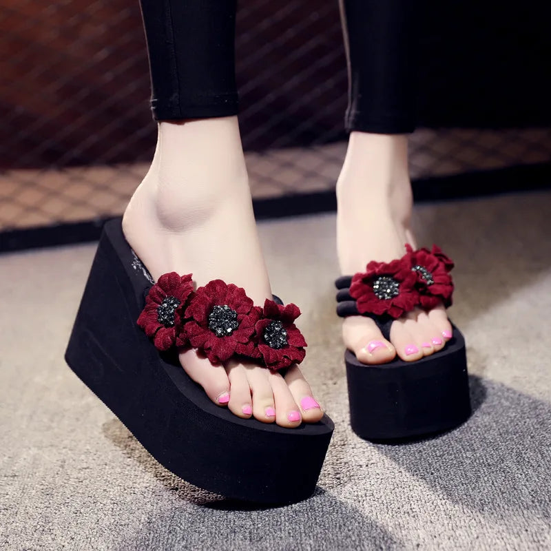 Female Shoes Summer Clogs Rubber Flip Flops Slippers