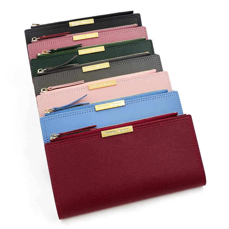 Solid Color Long Women's Purse