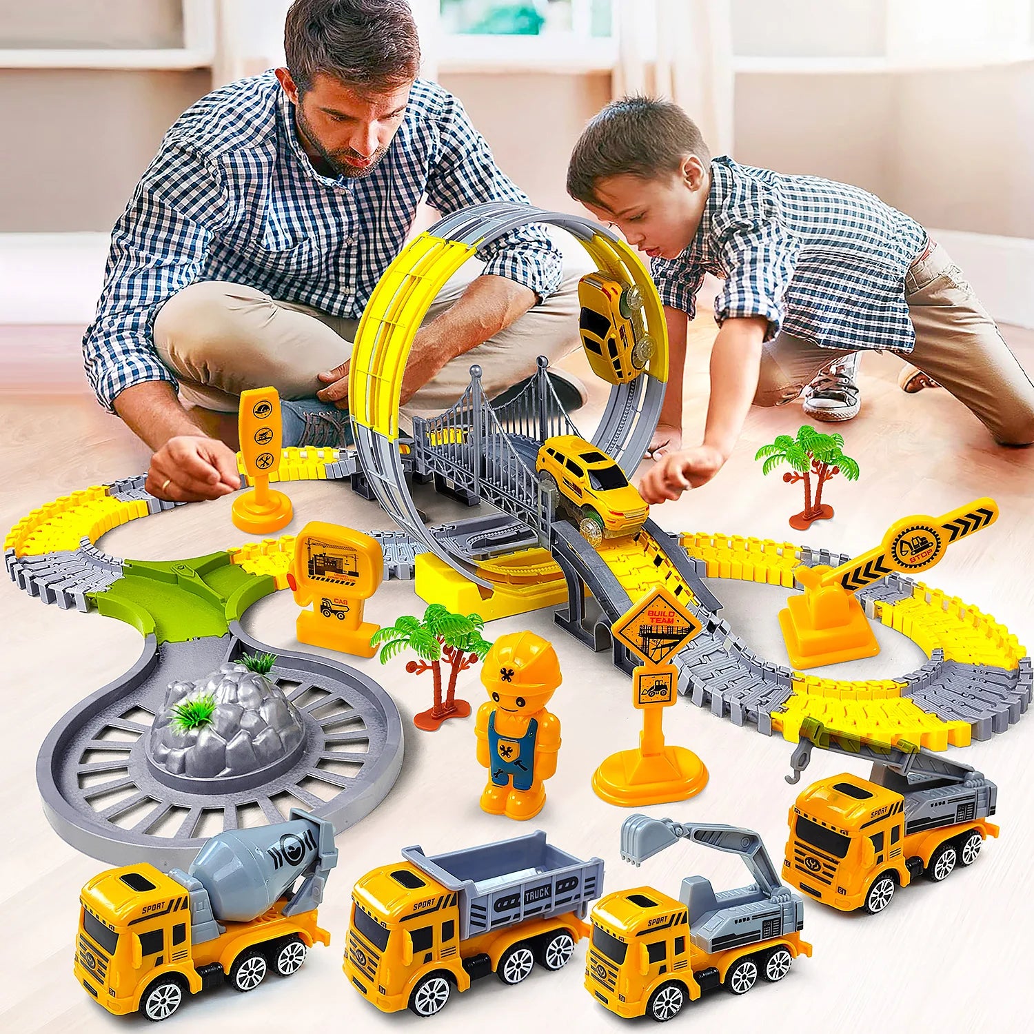 Track Car Train Toys Children Electric Track Toy