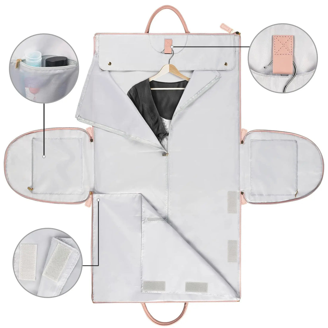 Large PU Folding Suit Storage Bag